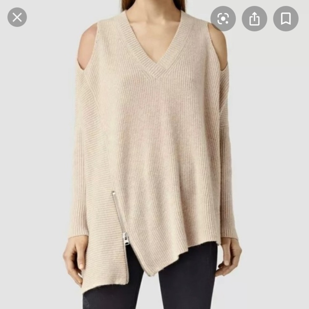 All Saints Able Open Shoulder Sweater